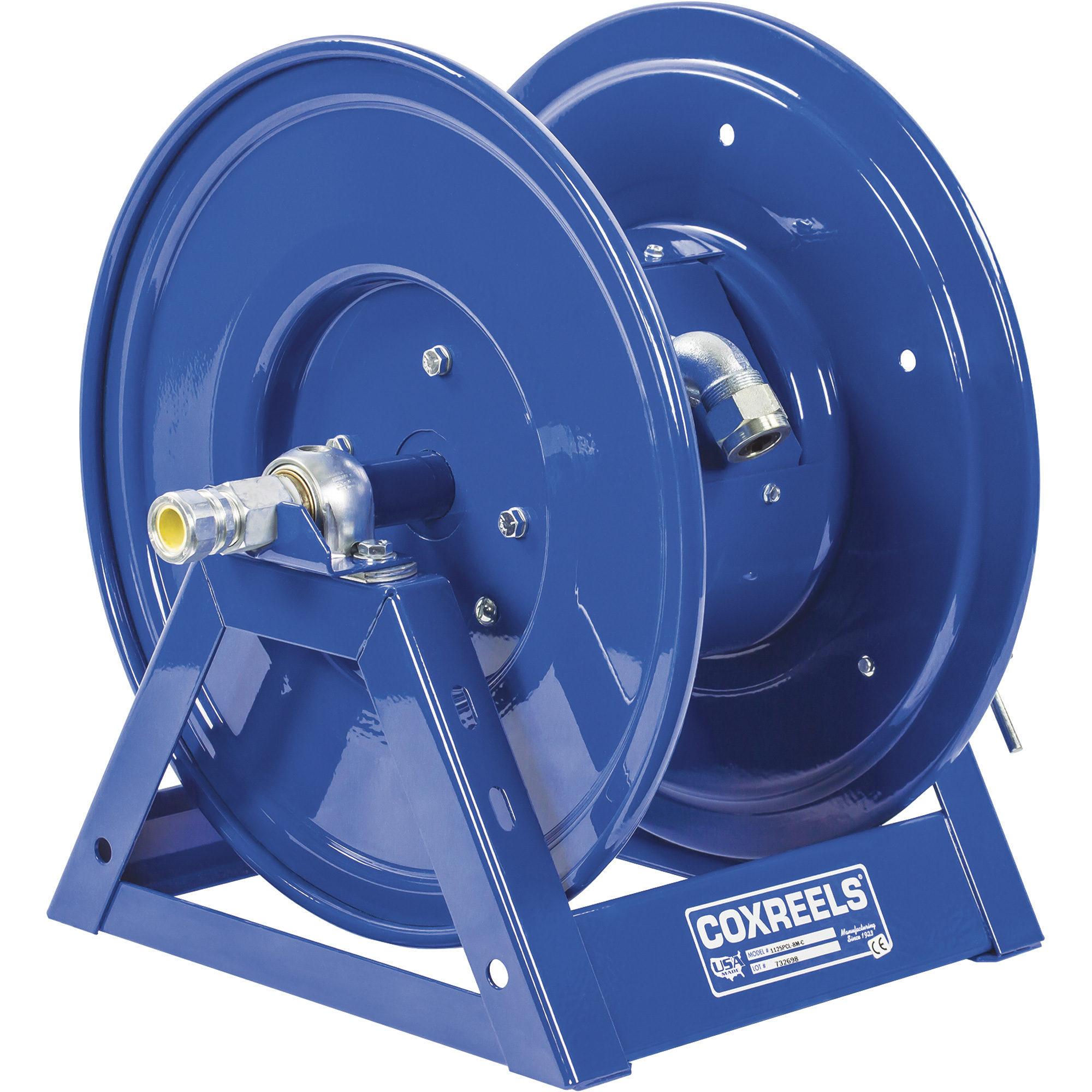 Coxreels Professional-Grade Electric Rewind Extension Cord Storage Reel, 30 Amps, Model# 1125PCL-8-E